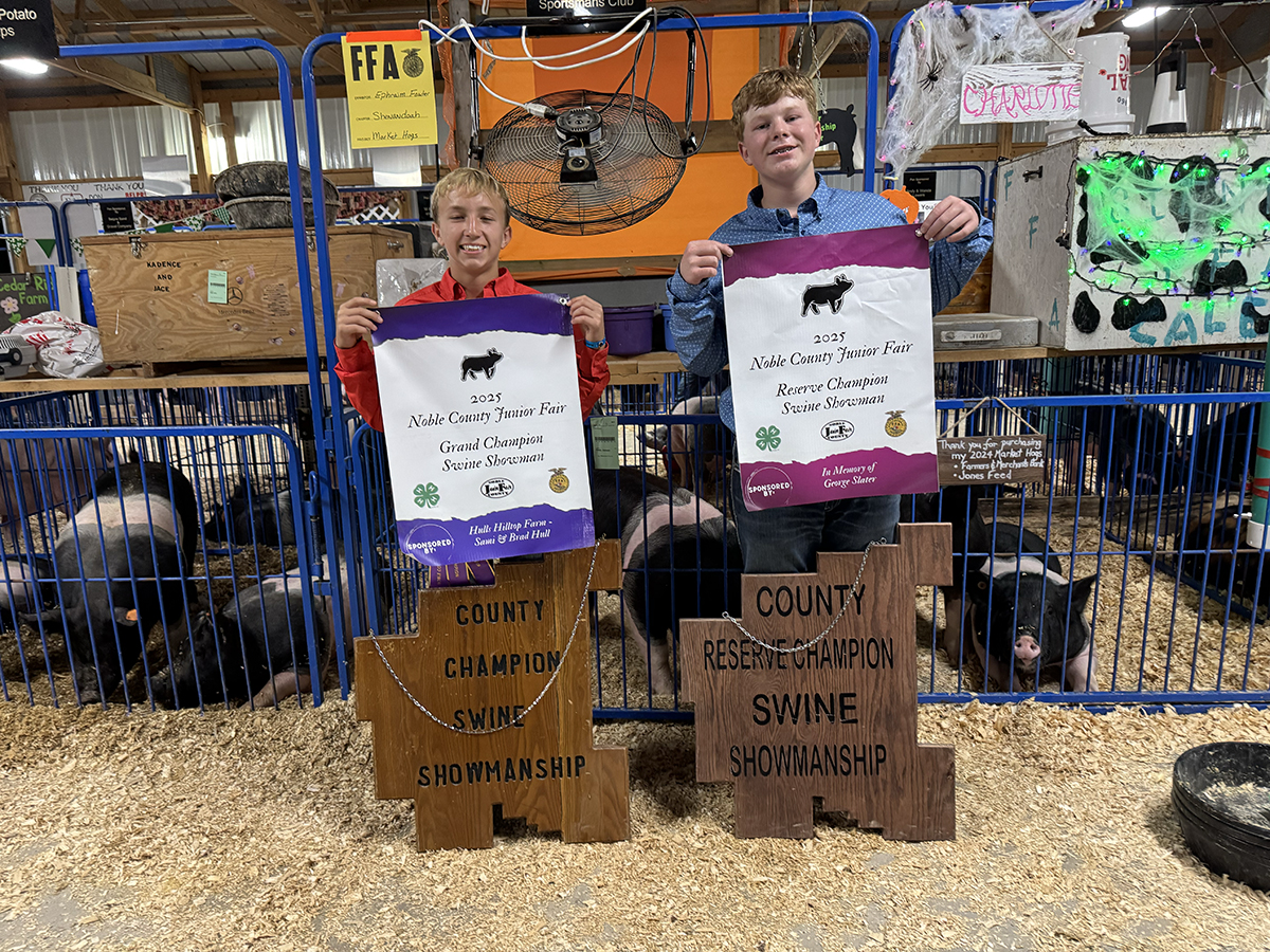 Grand & Reserve Overall Swine Showman - Noble County